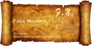 Fata Norbert névjegykártya