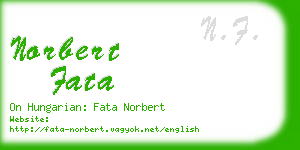 norbert fata business card